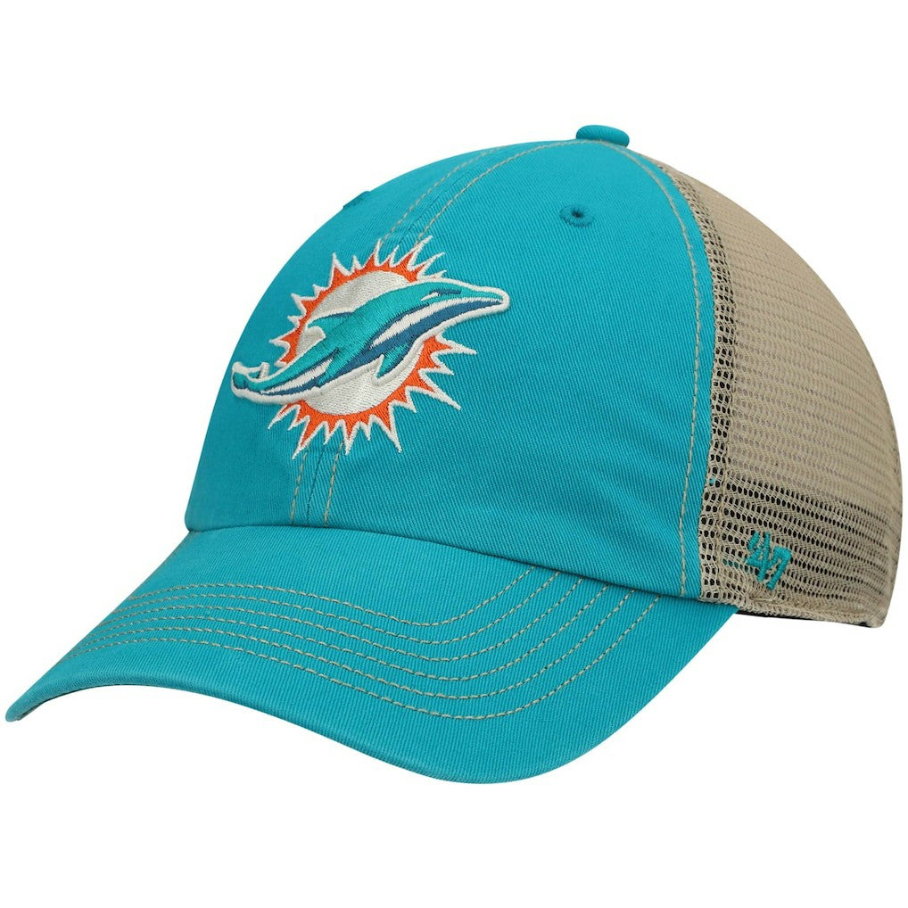 Miami Dolphins '47 Trawler Trucker Clean Up Snapback Hat Aqua/Natural