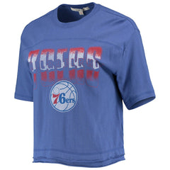 Philadelphia 76ers Junk Food Women's Gradient Crop Top Royal