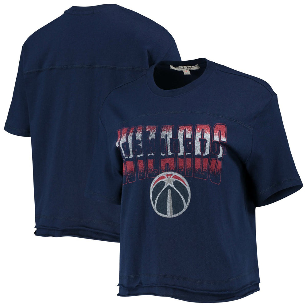 Washington Wizards Junk Food Women's Gradient Crop Top Navy