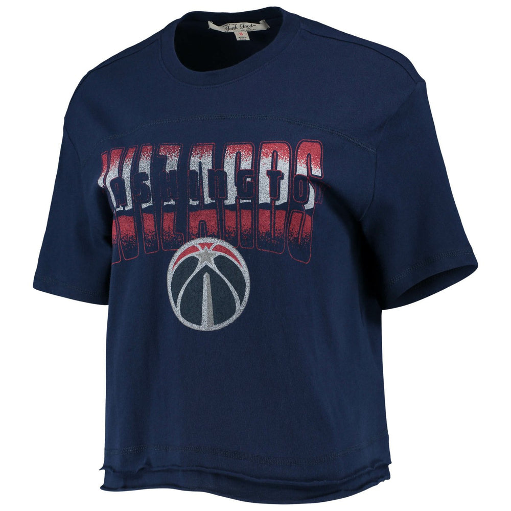 Washington Wizards Junk Food Women's Gradient Crop Top Navy
