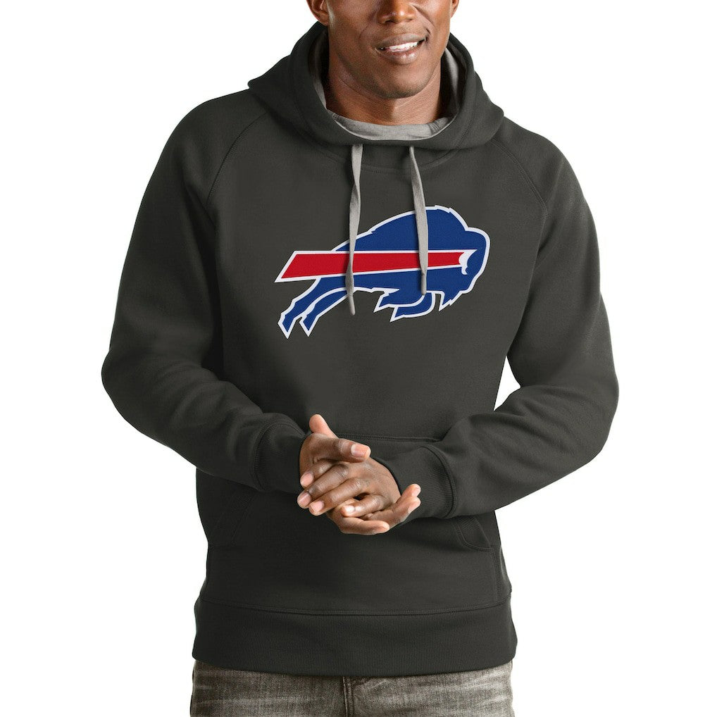 Buffalo Bills Antigua Victory Pullover Hoodie Charcoal
