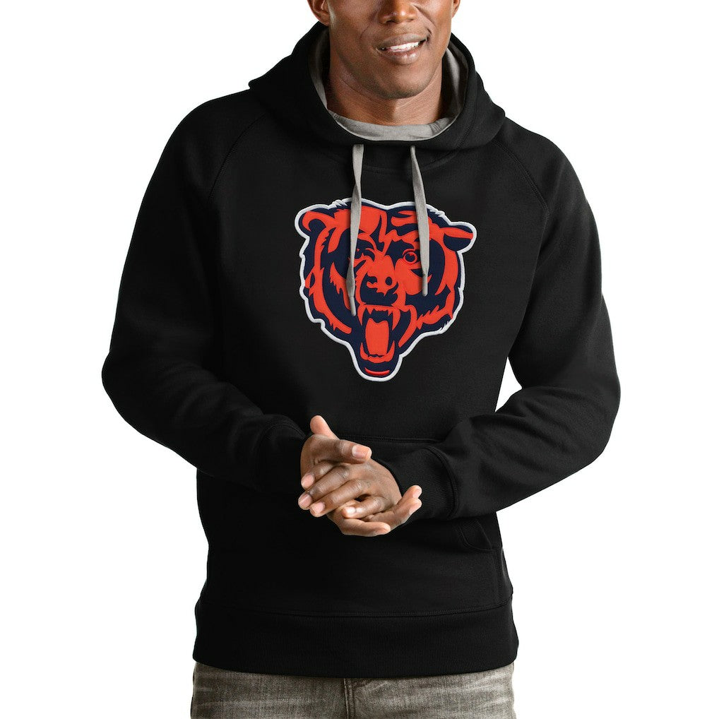 Chicago Bears Antigua Victory Pullover Hoodie Black