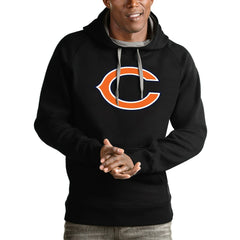 Chicago Bears Antigua Victory Pullover Hoodie Black