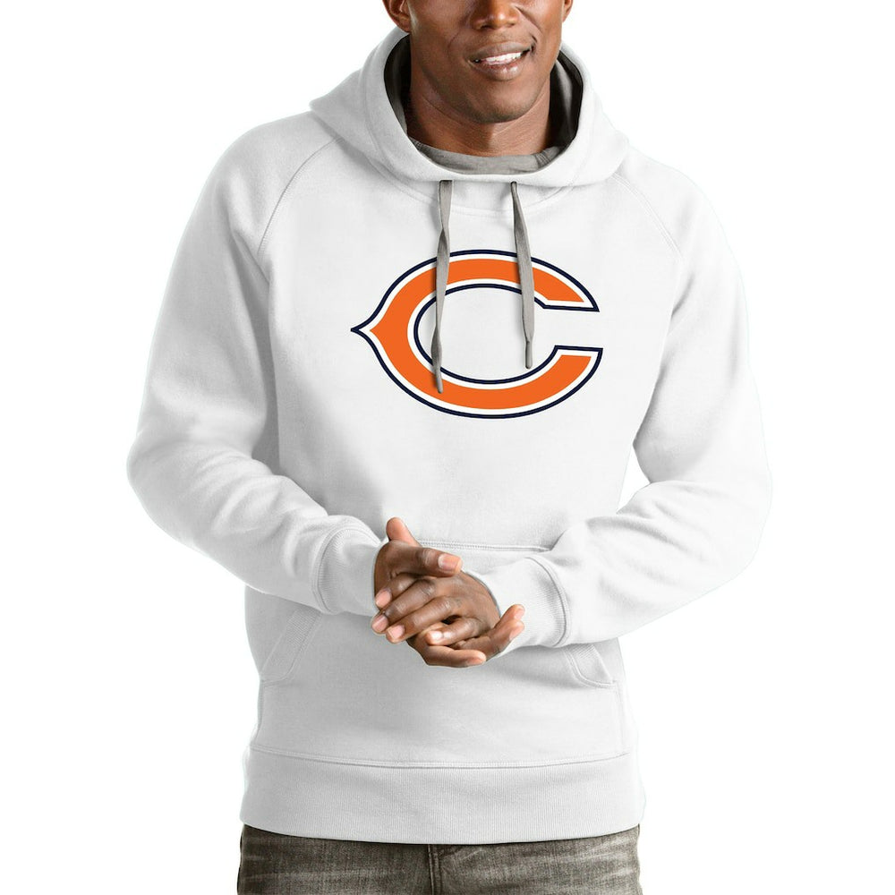 Chicago Bears Antigua Victory Pullover Hoodie White