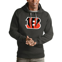 Cincinnati Bengals Antigua Victory Pullover Hoodie Charcoal