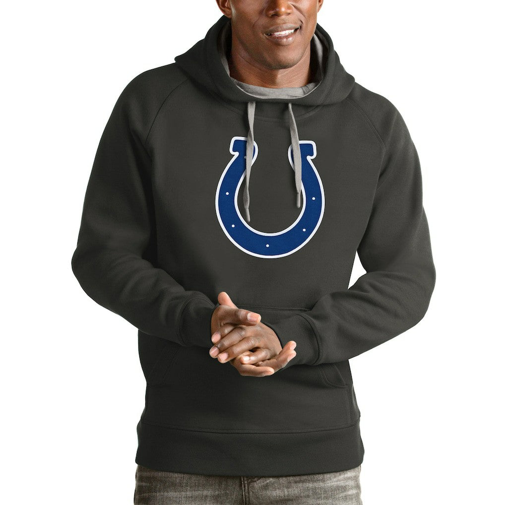 Indianapolis Colts Antigua Victory Pullover Hoodie Charcoal