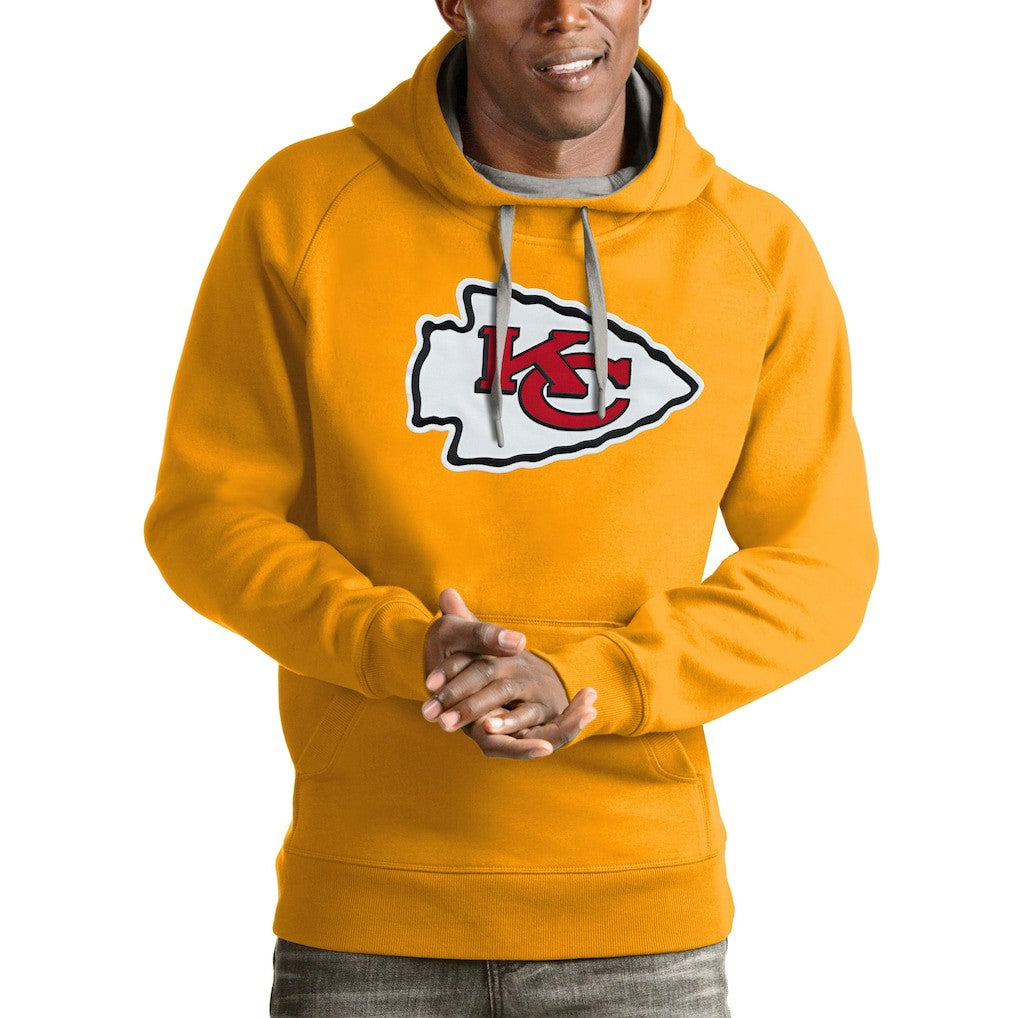Kansas City Chiefs Antigua Victory Pullover Hoodie Gold