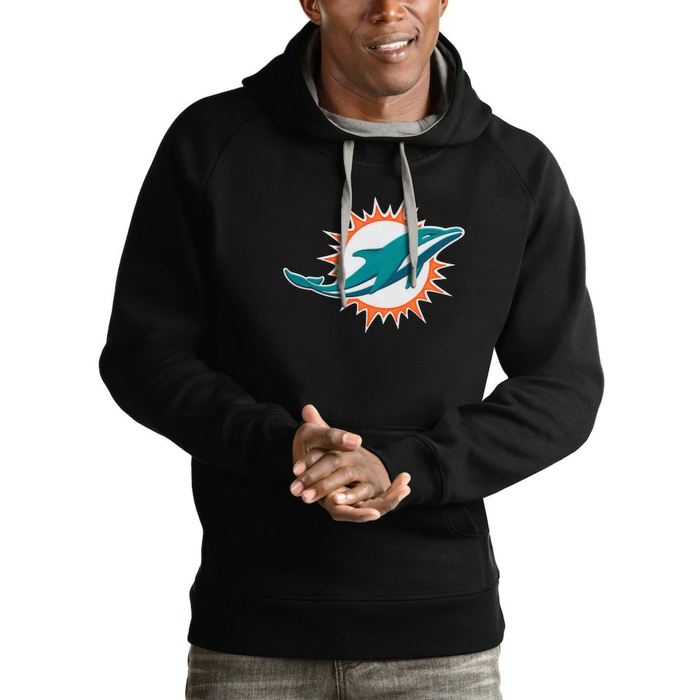 Miami Dolphins Antigua Victory Pullover Hoodie Black