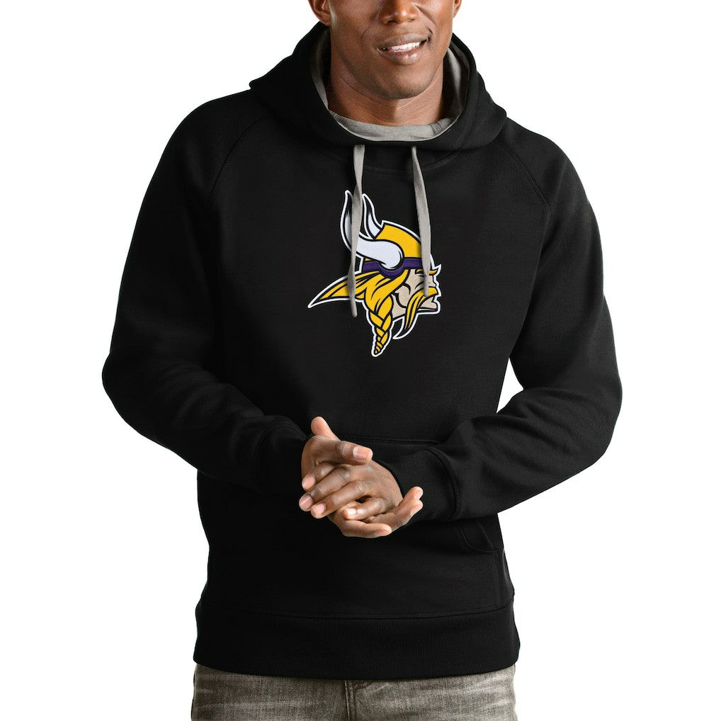 Minnesota Vikings Antigua Victory Pullover Hoodie Black