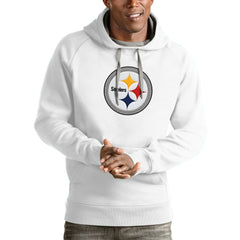 Pittsburgh Steelers Antigua Victory Pullover Hoodie White