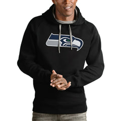 Seattle Seahawks Antigua Victory Pullover Hoodie Black