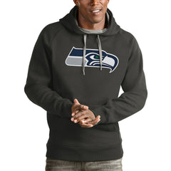 Seattle Seahawks Antigua Victory Pullover Hoodie Charcoal