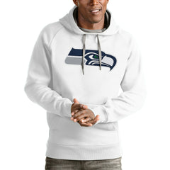 Seattle Seahawks Antigua Victory Pullover Hoodie White