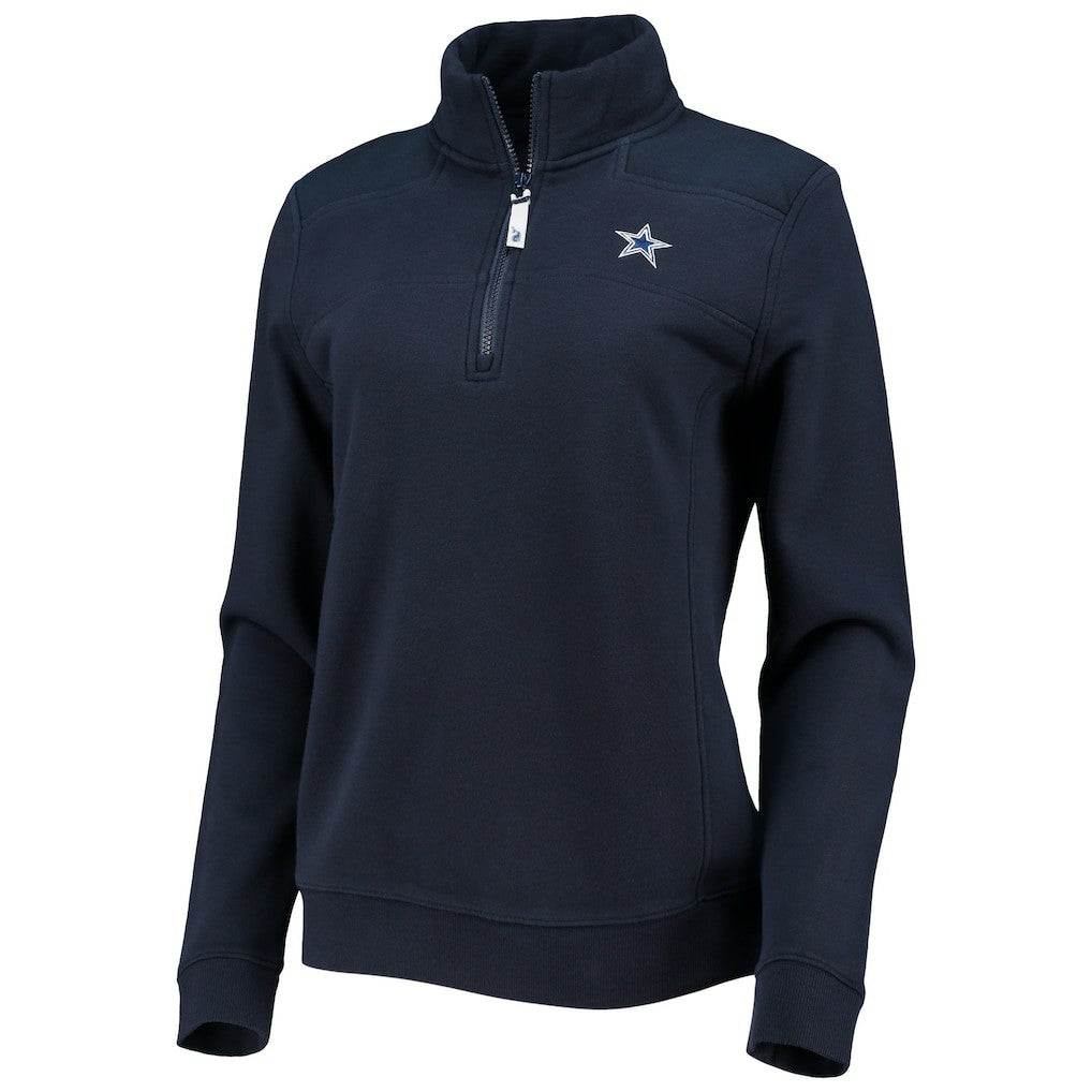 Dallas Cowboys Vineyard Vines Women's Shep Shirt Quarter-Zip Sweatshirt Navy