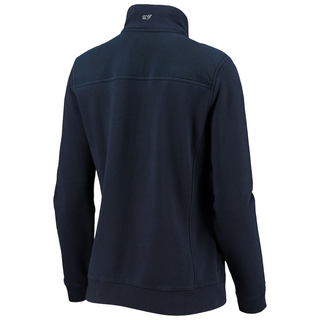Dallas Cowboys Vineyard Vines Women's Shep Shirt Quarter-Zip Sweatshirt Navy