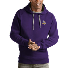 Minnesota Vikings Antigua Logo Victory Pullover Hoodie Purple