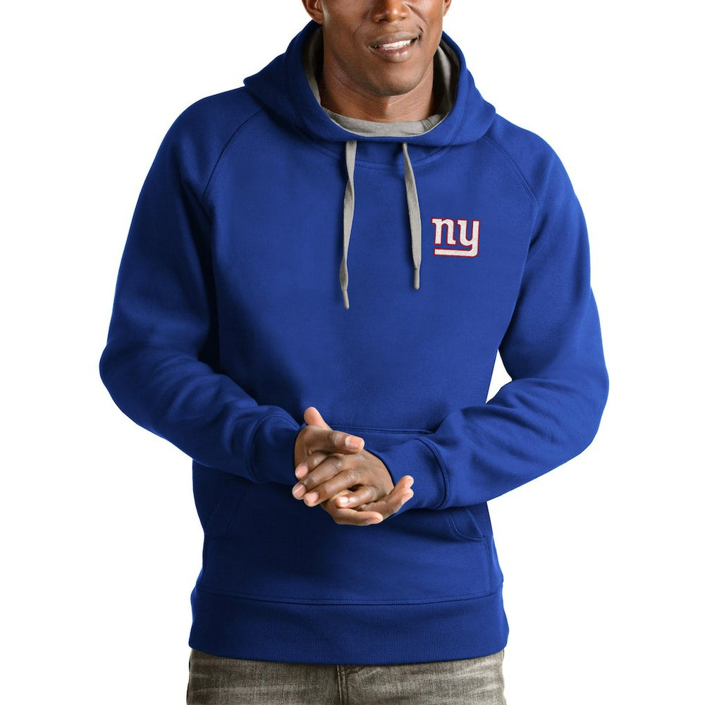 New York Giants Antigua Logo Victory Pullover Hoodie Royal
