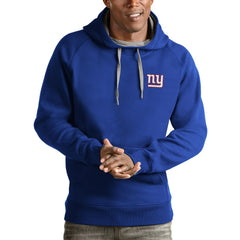 New York Giants Antigua Logo Victory Pullover Hoodie Royal