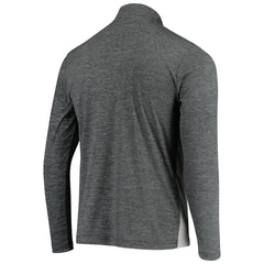 Las Vegas Raiders Antigua Throwback Cycle Quarter-Zip Jacket Black/Heathered Gray