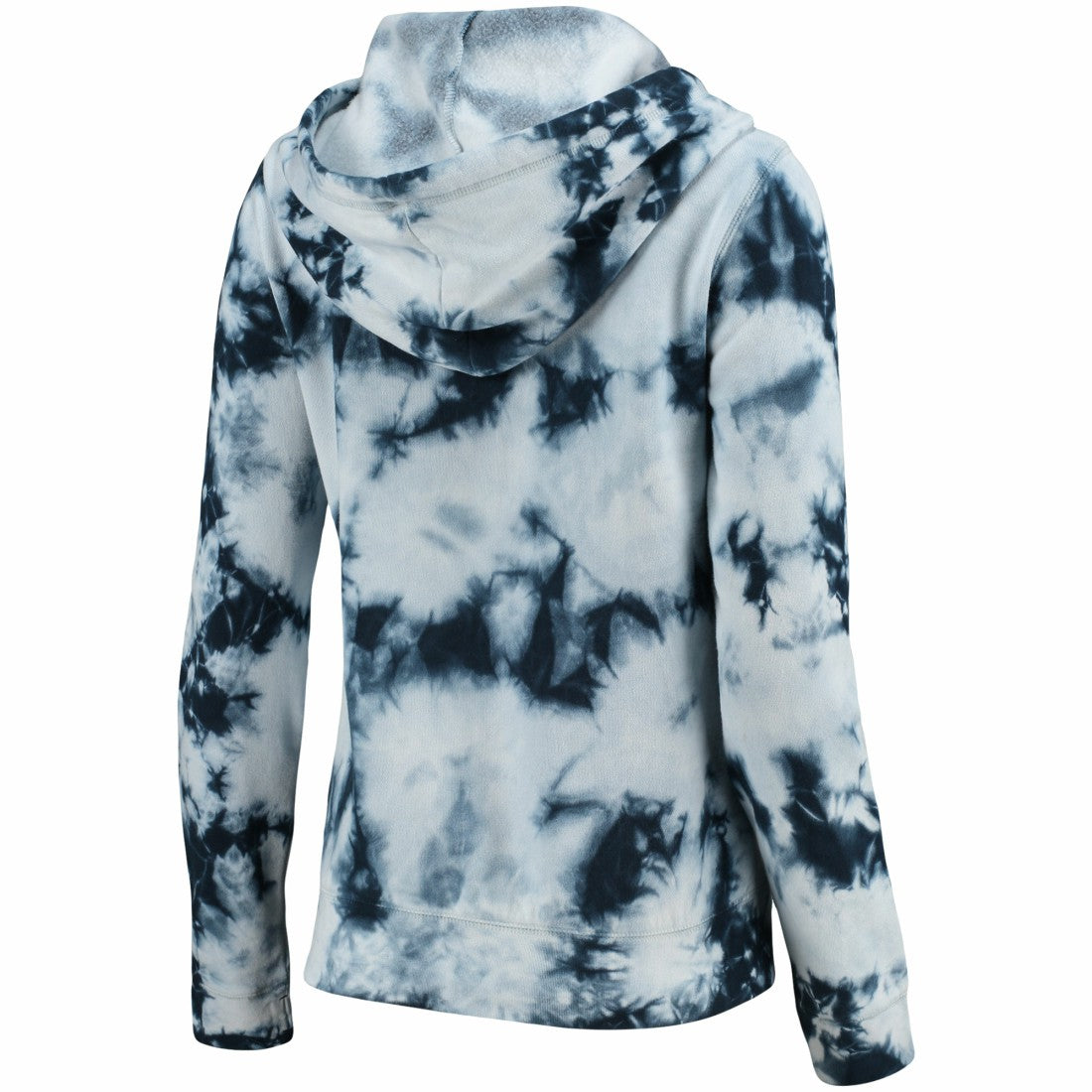Tennessee Titans New Era Women's Tie-Dye Fleece Full-Zip Hoodie Navy