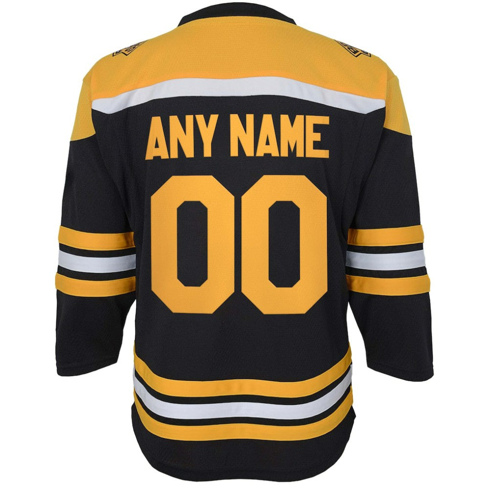 NHL,Custom Boston Bruins Youth Home Replica Custom Jersey - Black