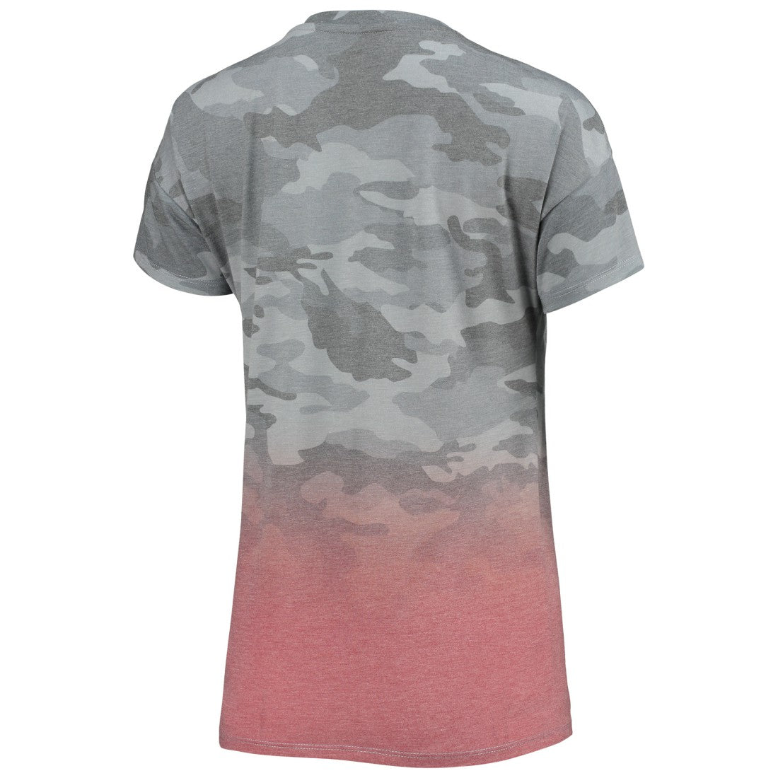 Tampa Bay Buccaneers Juniors Beth Camo Dip-Dye T-Shirt Gray/Red