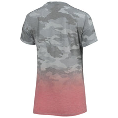 Tampa Bay Buccaneers Juniors Beth Camo Dip-Dye T-Shirt Gray/Red