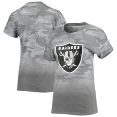 Las Vegas Raiders Juniors Beth Camo Dip-Dye T-Shirt Gray/Black