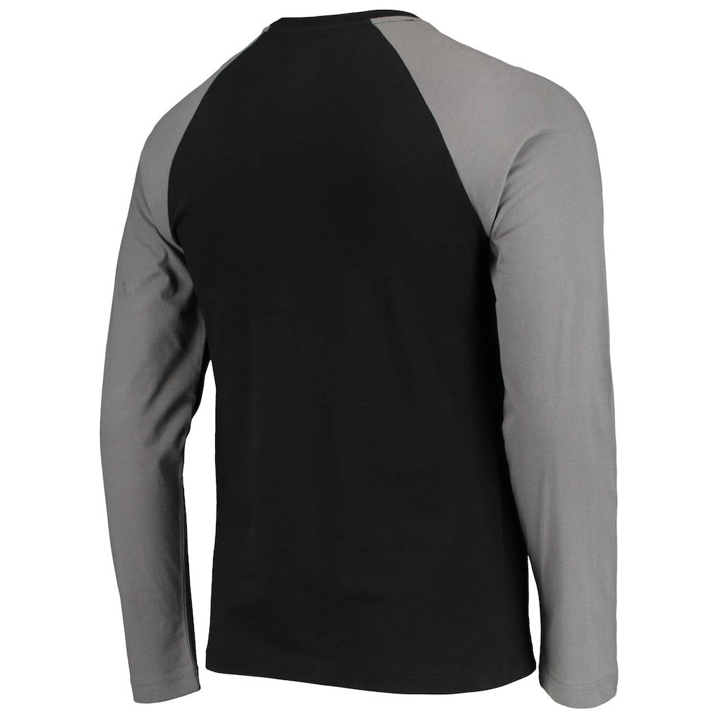 Las Vegas Raiders New Era League Raglan Long Sleeve T-Shirt Black/Gray