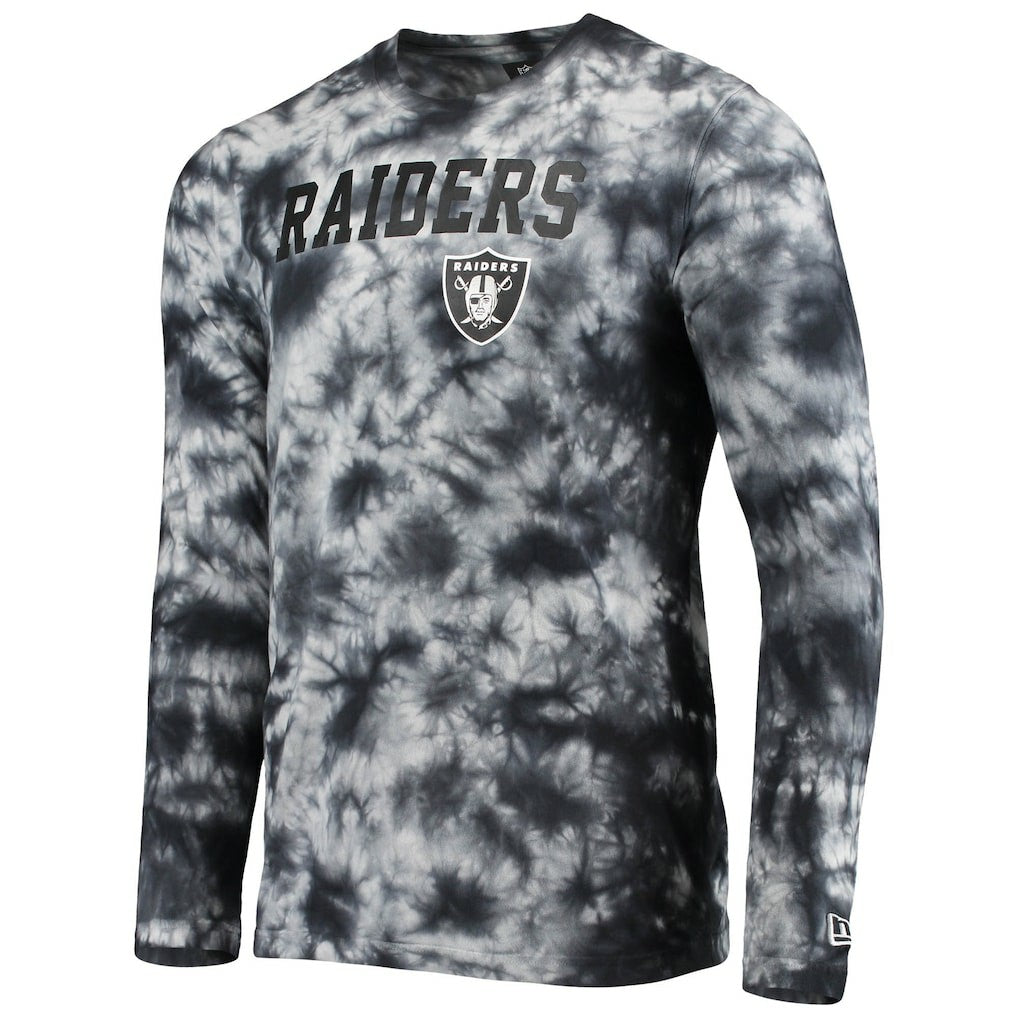 Las Vegas Raiders New Era Tie-Dye Long Sleeve T-Shirt Black