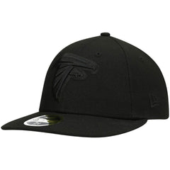 Atlanta Falcons New Era Black on Black Low Profile 59FIFTY II Fitted Hat Black