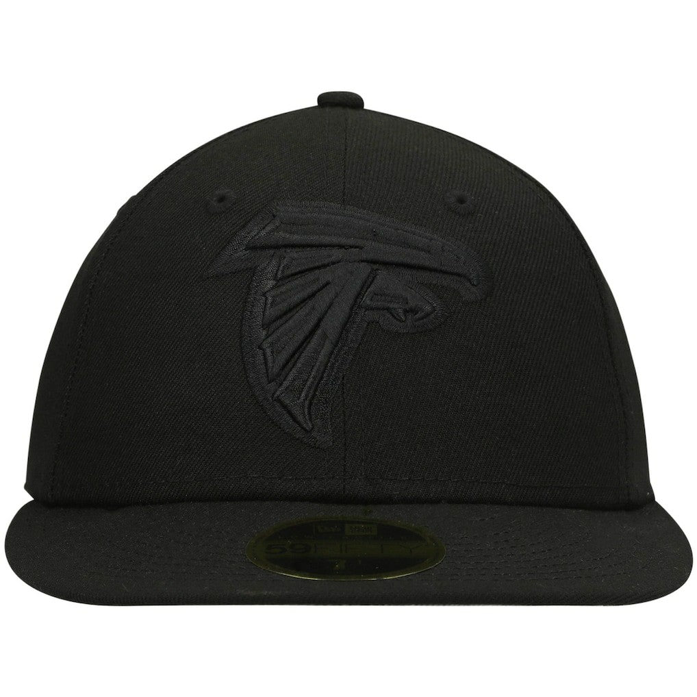 Atlanta Falcons New Era Black on Black Low Profile 59FIFTY II Fitted Hat Black