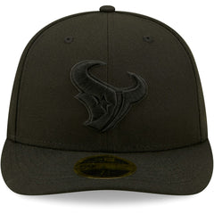 Houston Texans New Era Black on Black Low Profile 59FIFTY II Fitted Hat Black