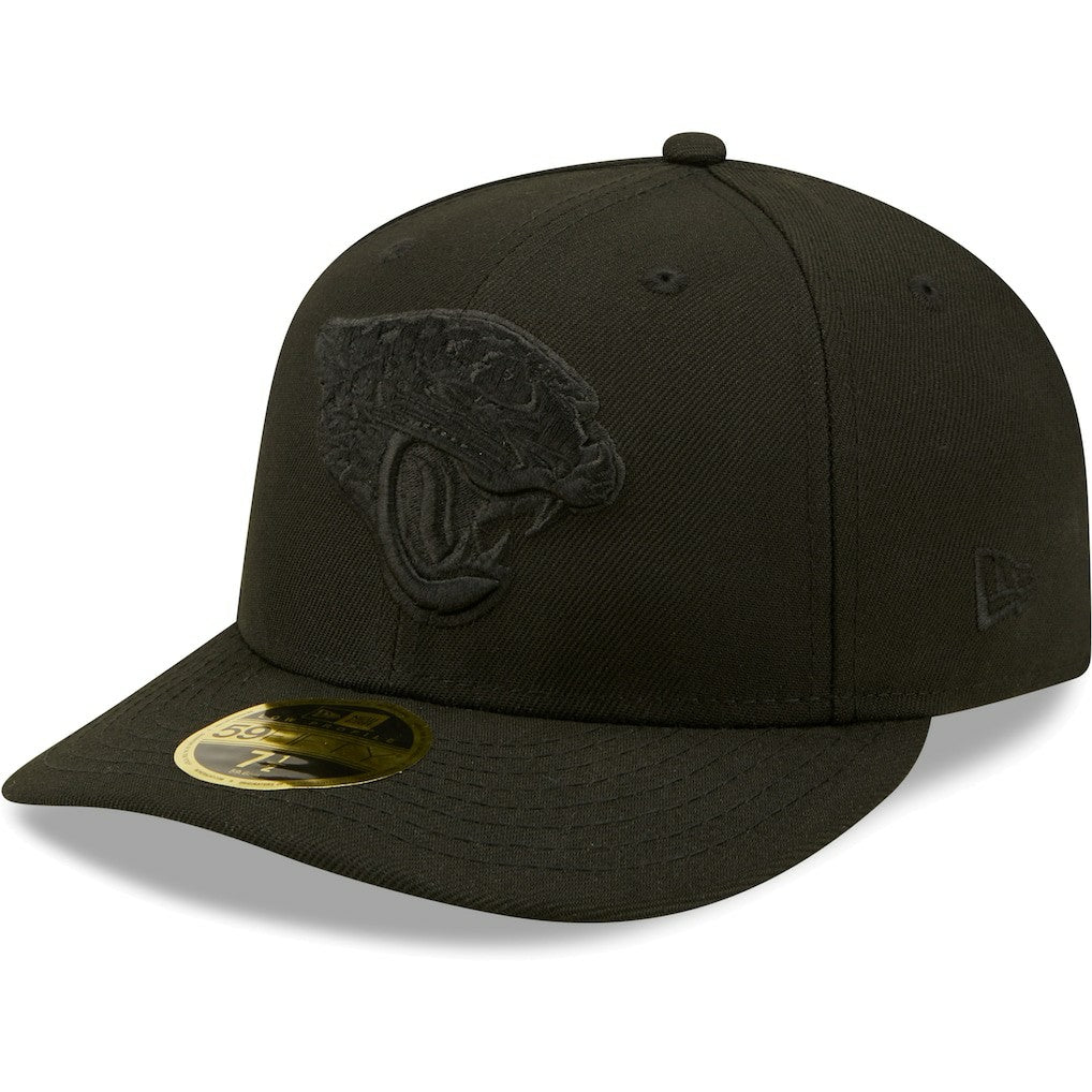 Jacksonville Jaguars New Era Black on Black Low Profile 59FIFTY II Fitted Hat Black