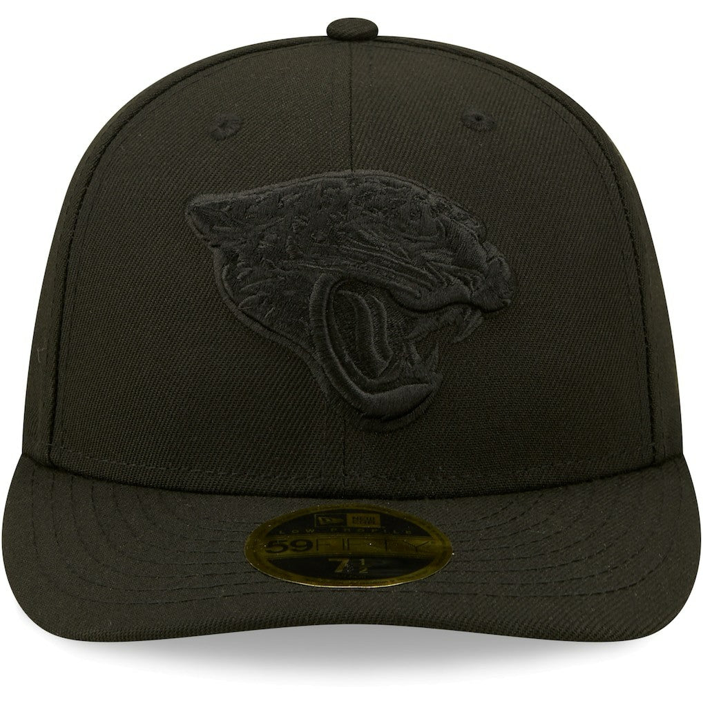 Jacksonville Jaguars New Era Black on Black Low Profile 59FIFTY II Fitted Hat Black