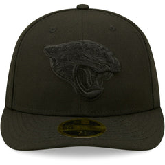 Jacksonville Jaguars New Era Black on Black Low Profile 59FIFTY II Fitted Hat Black