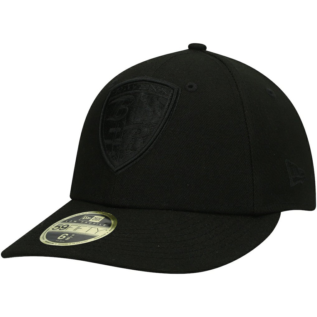 Baltimore Ravens New Era Black on Black Low Profile 59FIFTY II Fitted Hat Black