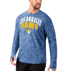 Los Angeles Rams MSX by Michael Strahan Camo Performance Long Sleeve T-Shirt Royal