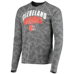 Cleveland Browns MSX by Michael Strahan Camo Performance Long Sleeve T-Shirt Black