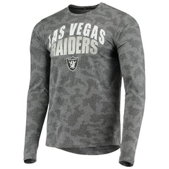 Las Vegas Raiders MSX by Michael Strahan Camo Performance Long Sleeve T-Shirt Black