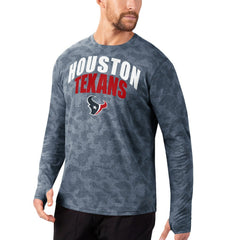 Houston Texans MSX by Michael Strahan Camo Performance Long Sleeve T-Shirt Navy