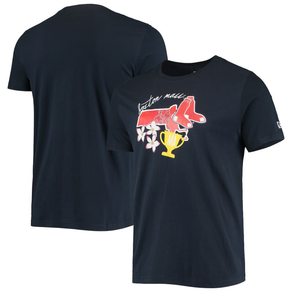 Boston Red Sox New Era City Cluster T-Shirt - Navy T-shirts