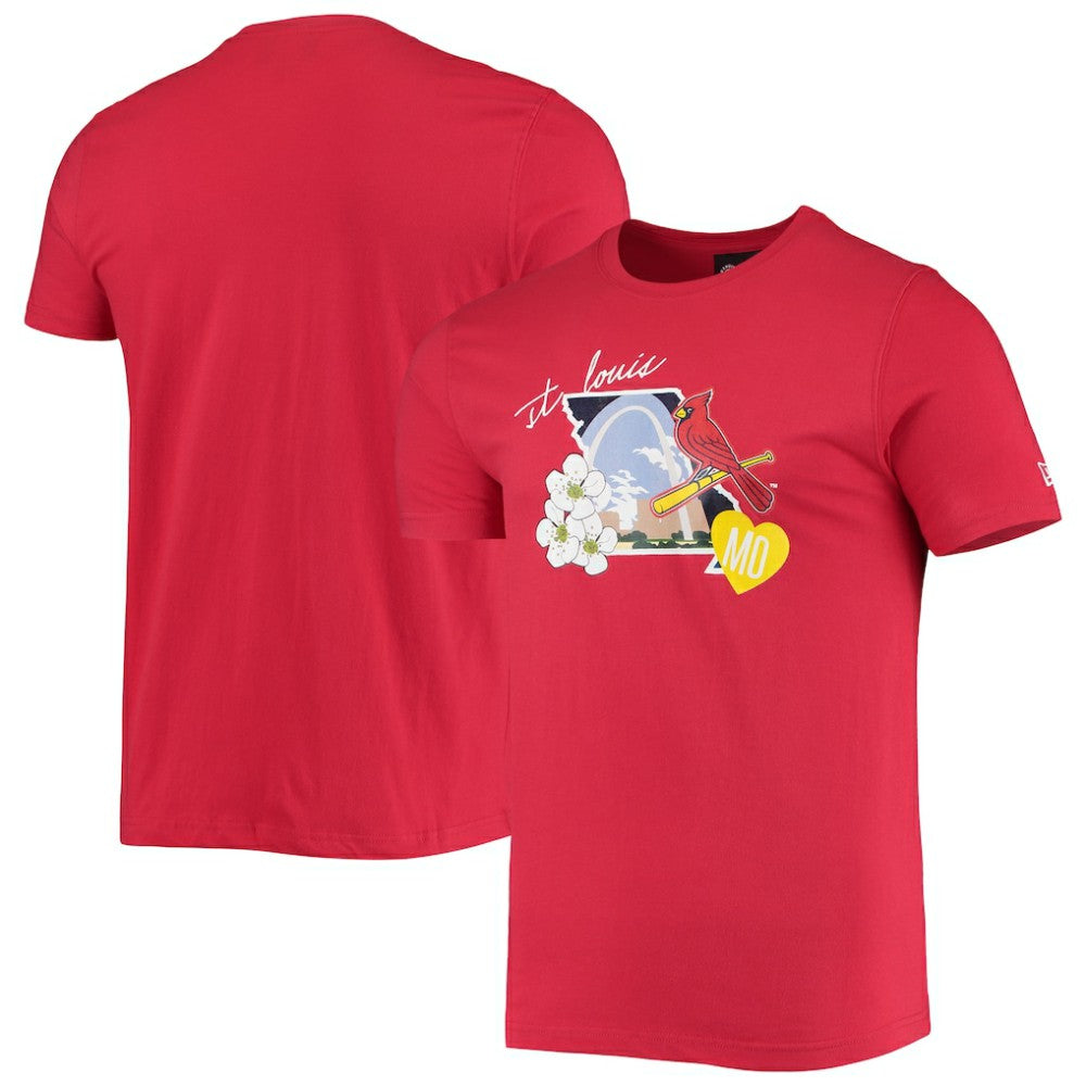 St. Louis Cardinals New Era City Cluster T-Shirt - Red T-shirts