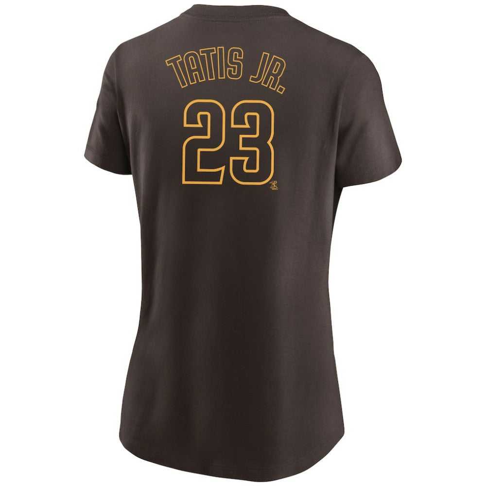 Fernando Tatis Jr. San Diego Padres Nike Women's Name & Number T-Shirt - Brown T-shirts