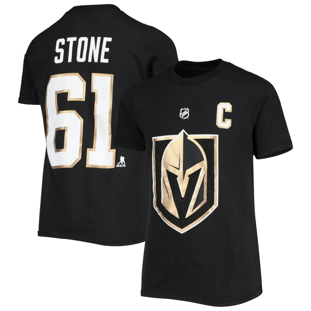 NHL Mark Stone Vegas Golden Knights Youth Player Name & Number T-Shirt - Black