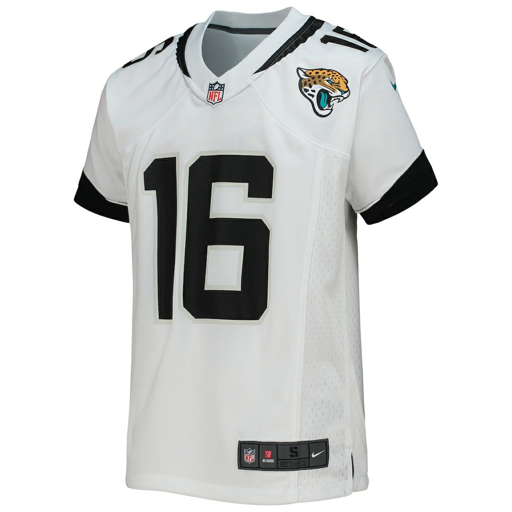 Trevor Lawrence Jacksonville Jaguars Youth Game Jersey White