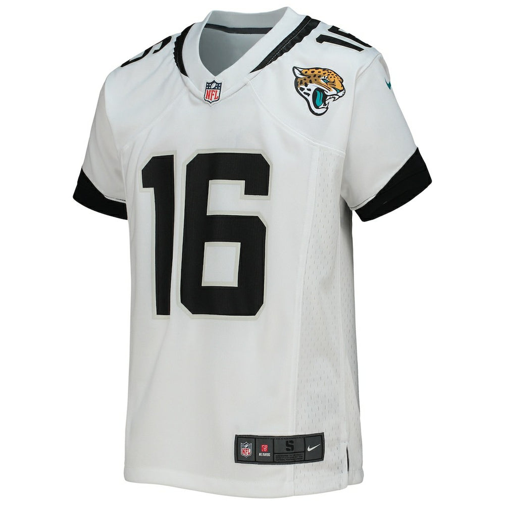Trevor Lawrence Jacksonville Jaguars Youth Game Jersey White