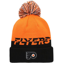 NHL Philadelphia Flyers adidas COLD.RDY Cuffed Knit Hat with Pom - Orange/Black