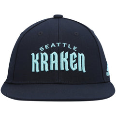 NHL Seattle Kraken adidas Team Snapback Hat - Deep Sea Blue