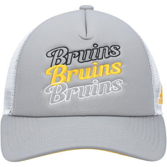 NHL Boston Bruins adidas Women's Foam Trucker Snapback Hat - Gray/White